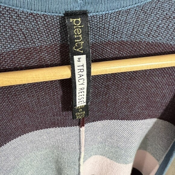 ANTHROPOLOGIE Plenty x Tracy Reese Geometric Poncho Sweater, Oversized Size XS/S - Picture 8 of 11